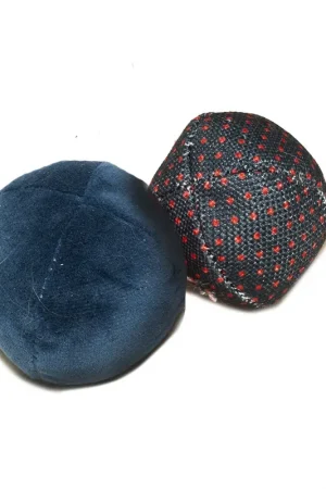 Aanbieding Duvo+ Retro Blauwe Ballen Uni & Stippen 2 st. Blauw